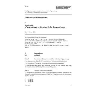 Télématicen/Télématicienne R apprentis.