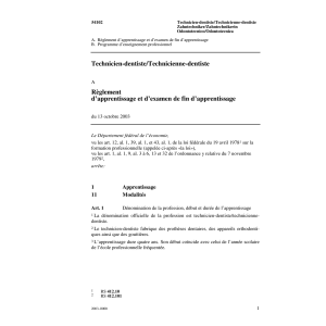 R apprentisage, Technicien pour dentiste