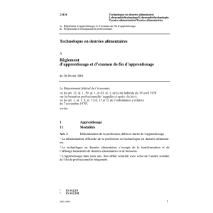 R apprent., Technologue denrées aliment.