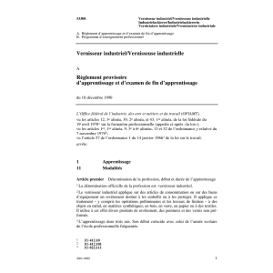R d'apprent., Vernisseur/euse industr.