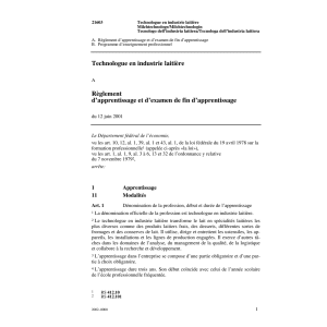 R Technologue en industrie laitière