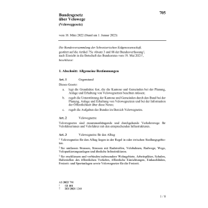 Veloweggesetz 18.03.2022