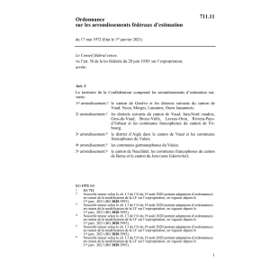 O arrondissements fédéraux d'estimation