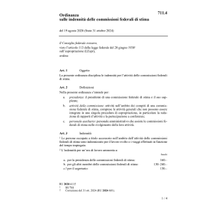 O indennità comm. federali di stima
