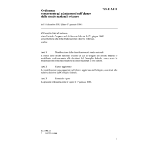 O adattamenti strade nazionali svizzere