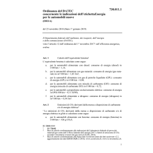 O etichetta Energia nuove autom. OEEA