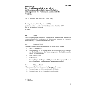 V Einsatz militärischer Mittel, VEMAC