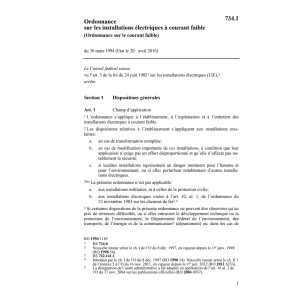 O Installations électriques faible
