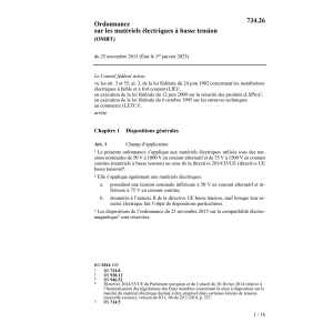 O Matériels électr. basse tension, OMBT