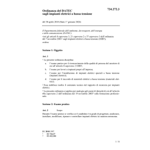 O impianti elettrici a bassa tensione