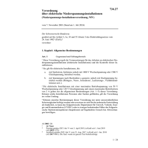 V Elektr. Niederspannungsinstallat. NIV