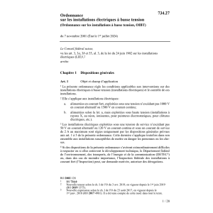 O Installations basse tension, OIBT