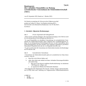 BG Finanzhilfen Elektrizitätswirtschaft