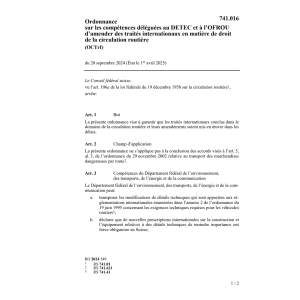 O compétences DETEC et OFROU (OCTrI)