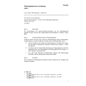 Ordnungsbussenverordnung, OBV