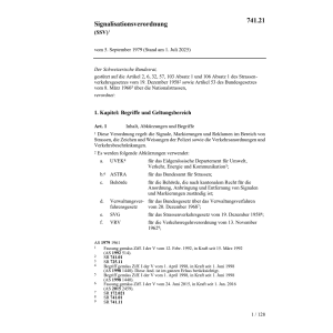 Signalisationsverordnung, SSV