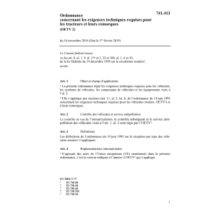 O exigence tracteurs agricoles, OETV 2
