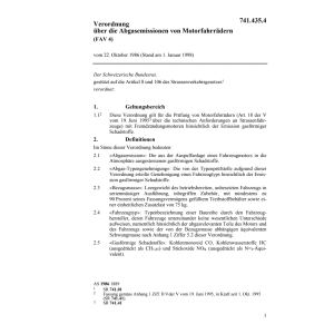 V Abgasemissionen Motorfahrräder (FAV 4)
