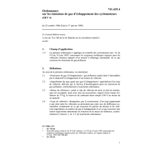O émissions de gaz cyclomoteurs (OEV 4)