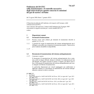 O controllo autoveicoli emissioni gas