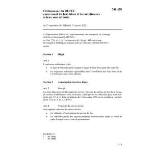 O DETEC 29.9.19 feux bleus avertisseurs