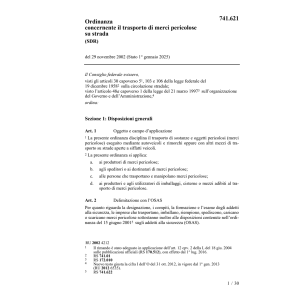 O trasporto merci pericolose (SDR)