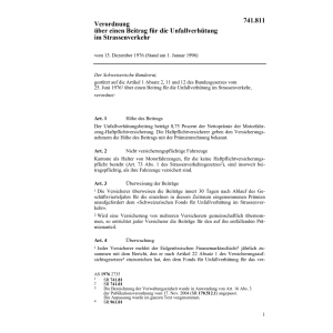 V Beitrag, Unfallverhütung Strassenverk.