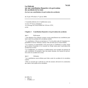 LF contr. prévention accidents en route