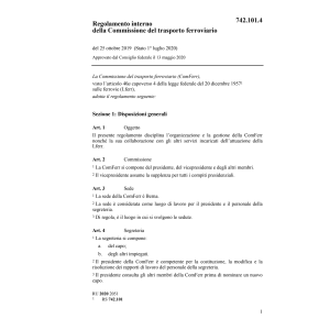 R Comm. arbitrato materia ferroviaria