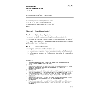 LF sur les chemins de fer, LCdF