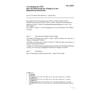 V EFD Einlagen in Bahninfrastrukturfonds