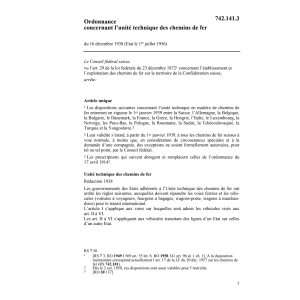 O unité technique des chemins de fer