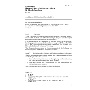 V Plangenehmigung Eisenbahnanlagen VPVE