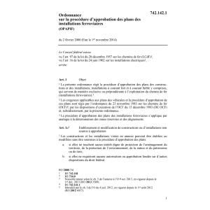 O appr. plans install. ferroviair OPAPIF