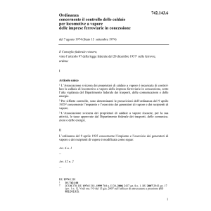 O controllo caldaie locomotivo vapore