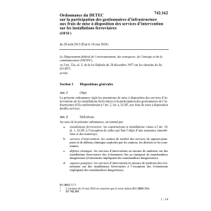 O participation inst.ferroviaires OFSI