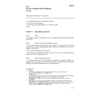 LF sur les Chemins de fer féderaux, LCFF