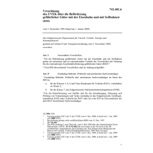 V Beförder.gefährlicher Güter Bahn, RSD
