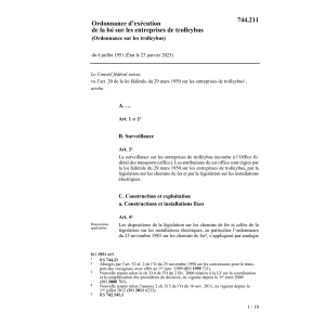 O d'exécution sur les trolleybus