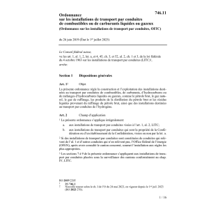O installations transport conduites OITC