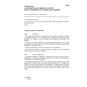 O sécurité transport par conduites