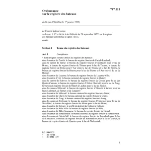 O registre des bateaux