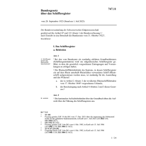 BG über das Schiffsregister