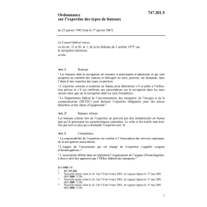 O expertise types bateaux