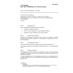 V Freihaltung Wasserstrassen