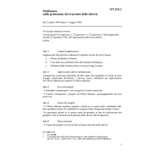 O protezione tracciato delle idrovie