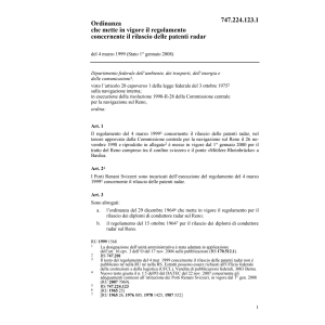 O vigore R diplomi di conduttore radar
