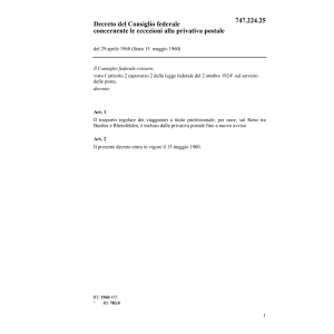 D eccezioni privativa postale