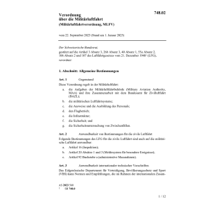 Militärluftfahrtverordnung MLFV 22.09.23