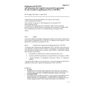O regolamento (UE) n. 965/2012